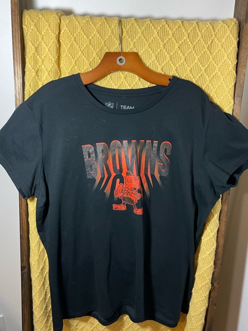 Team Apparel Black T‑Shirt with Orange Accent
